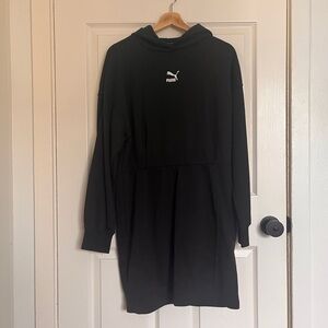 NWOT Puma Black Long Sleeve Hoodie Dress